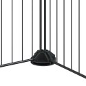 KLATKA DLA ZWIERZĄT Z BRAMKĄ 8 PANELI CZARNA 35X35CM STAL