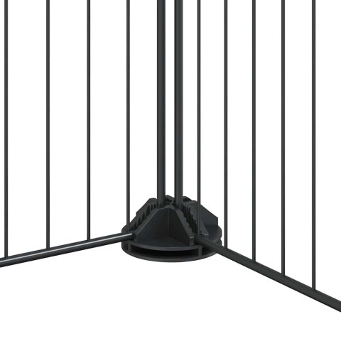 KLATKA DLA ZWIERZĄT Z BRAMKĄ 8 PANELI CZARNA 35X35CM STAL