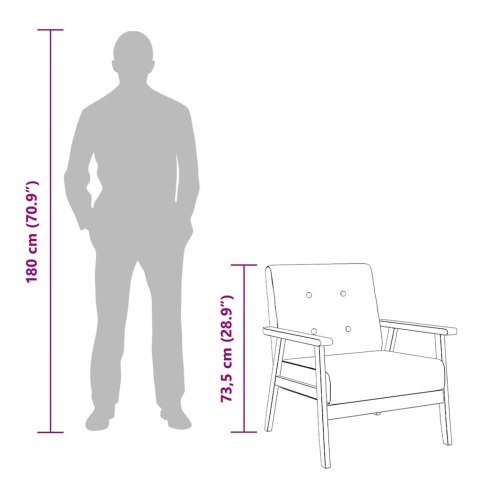 FOTEL CIEMNOSZARY TKANINA