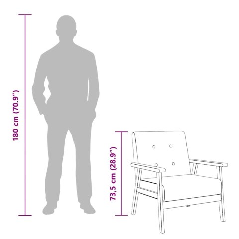 FOTEL NIEBIESKI TKANINA