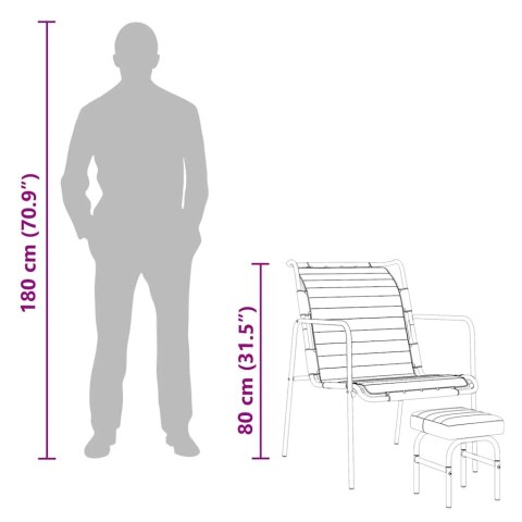 FOTEL WYPOCZYNKOWY Z PODNÓŻKIEM CZARNY SKÓRA NATURALNA
