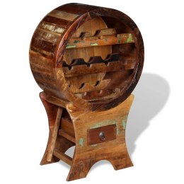 VidaXL Stojak na 10 butelek wina, solidne drewno odzyskane