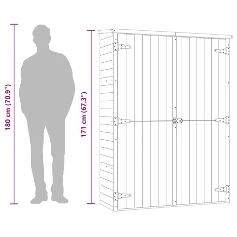 SZOPA NA NARZĘDZIA 123X50X171CM IMPREGNOWANE DREWNO SOSNOWE