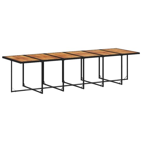 VidaXL 17-cz. zestaw mebli ogrodowych z poduszkami, czarny, rattan PE