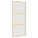 DRZWI PRZESUWNE ZŁOTE 90X205CM MROŻONE SZKŁO ESG ALUMINIUM