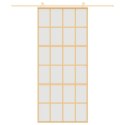 VidaXL Drzwi przesuwne, złote, 90x205 cm, mrożone szkło ESG, aluminium