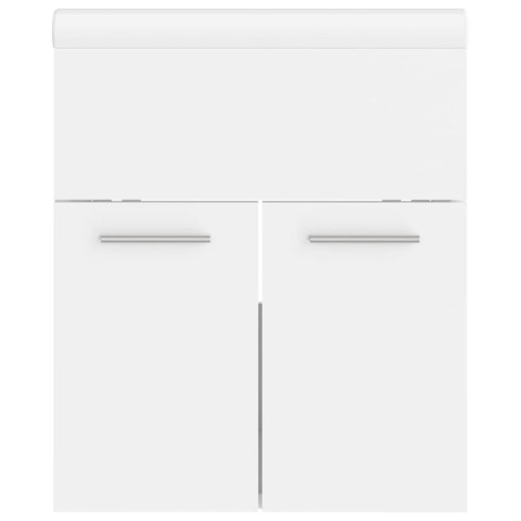 VidaXL Szafka z wbudowaną umywalką, biała, materiał drewnopochodny