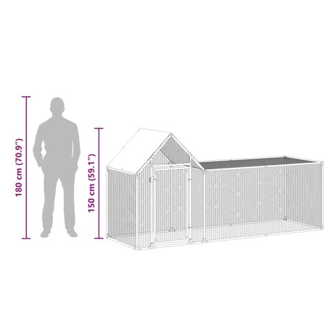 WOLIERA DLA KUR 3X1X1,5M GALWANIZOWANA STAL