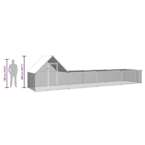 WOLIERA DLA KUR 8X2X2M GALWANIZOWANA STAL