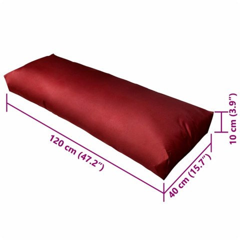 WYŚCIEŁANA PODUSZKA NA OPARCIE 120X40X10CM CIEMNOCZERWONE