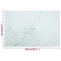 BLAT STOŁU BIAŁY 100X62CM 8MM SZKŁO ZE WZOREM MARMURU