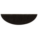 VidaXL Maty na schody samoprzylepne 20 szt. 56x17x3 cm Ciemnobrązowe półokrągłe