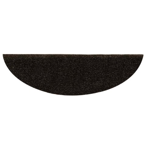 VidaXL Maty na schody samoprzylepne 20 szt. 56x17x3 cm Ciemnobrązowe półokrągłe