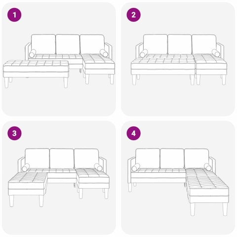 VidaXL Zestaw Sof 2 pcs jasnozielony 173 x 131 x 67 cm Aksamit