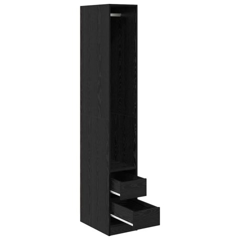 VidaXL Garderoba Czarny dąb 30 x 50 x 200 cm Materiał drewnopochodny