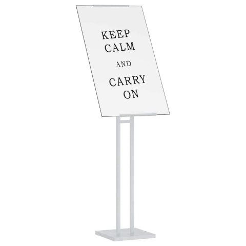 VidaXL Stoiska na targi 2 pcs Biały 26,5 x 26,5 x 127 cm Żelazo