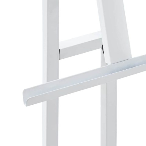 VidaXL Stoiska na targi 2 pcs Biały 26,5 x 26,5 x 127 cm Żelazo