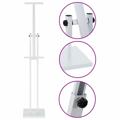 VidaXL Stoiska na targi 2 pcs Biały 26,5 x 26,5 x 127 cm Żelazo