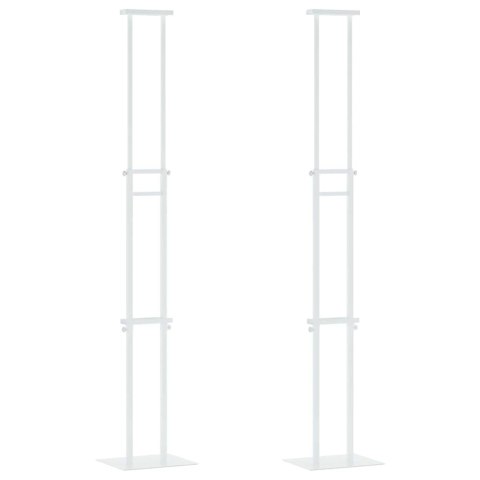 VidaXL Stoiska na targi 2 pcs Biały 30 x 24 x 208 cm Żelazo