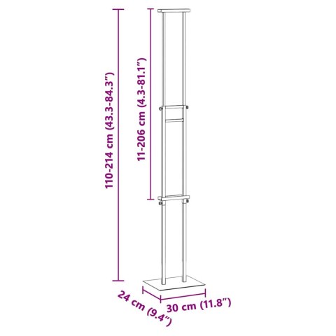 VidaXL Stoiska na targi 2 pcs Biały 30 x 24 x 208 cm Żelazo