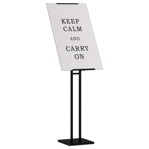 VidaXL Stoiska na targi 2 pcs Czarny 26,5 x 26,5 x 127 cm Żelazo