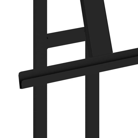 VidaXL Stoiska na targi 2 pcs Czarny 26,5 x 26,5 x 127 cm Żelazo