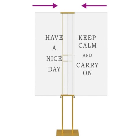 STOISKA NA TARGI 2 SZT ZŁOTY 30X24X208CM ŻELAZO