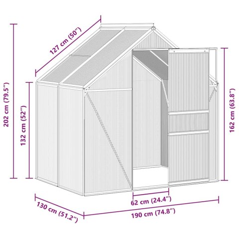 SZKLARNIA ANTRACYTOWA ALUMINIUM 2,47 M²