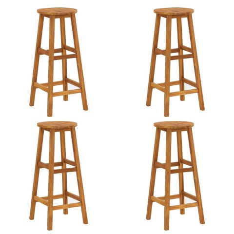 VidaXL 5-cz. zestaw ogrodowych mebli barowych, lite drewno akacjowe