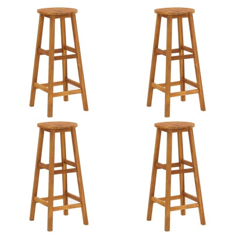 VidaXL 5-cz. zestaw ogrodowych mebli barowych, lite drewno akacjowe