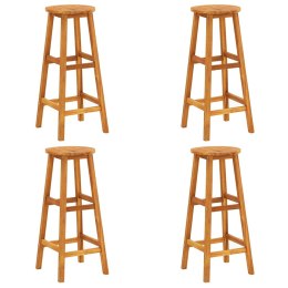 VidaXL Stołki barowe, 4 szt., lite drewno akacjowe