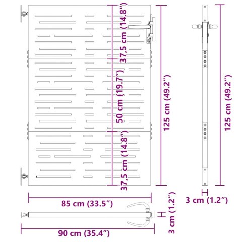 FURTKA OGRODOWA 85X75CM STAL KORTENOWSKA MOTYW DRZEWA