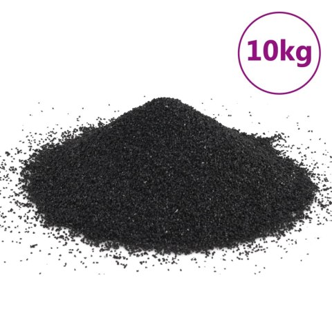 VidaXL Piasek do akwarium, 10 kg, czarny, 0,2-2 mm