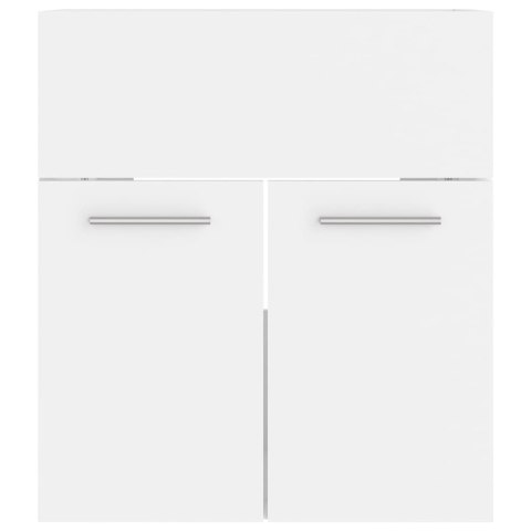 VidaXL Zestaw mebli łazienkowych, biały, płyta wiórowa