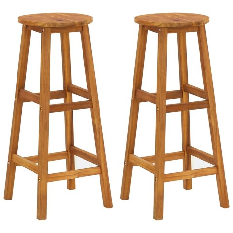 VidaXL 3-cz. zestaw ogrodowych mebli barowych, lite drewno akacjowe