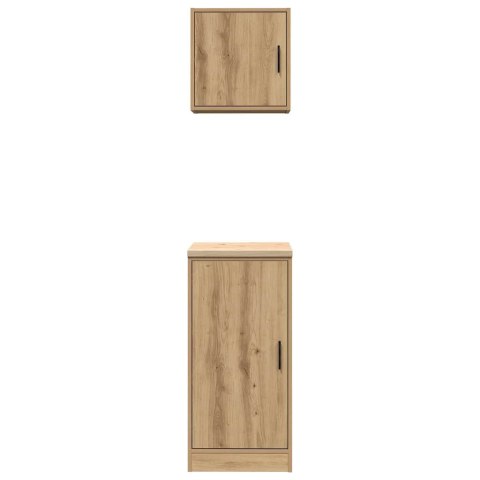 SZAFKI GARAŻOWE 2 SZT. DĄB RZEMIEŚLNICZY DREWNO KLEJONE