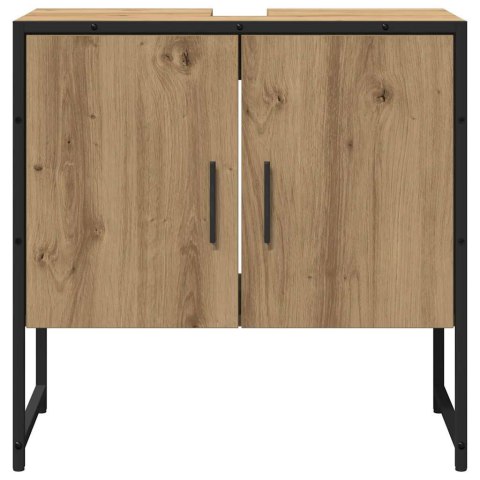 VidaXL Zestaw mebli łazienkowych 2 pcs Brązowy Materiał drewnopochodny