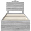 VidaXL Ramka łóżka Szary Sonoma 90 x 190 cm Materiał drewnopochodny