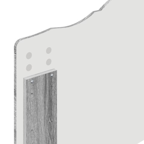 VidaXL Ramka łóżka Szary Sonoma 90 x 190 cm Materiał drewnopochodny