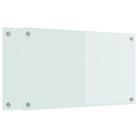 PRZÓD KUCHENNY 2 SZT BIAŁY 70X40CM SZKŁO HARTOWANE