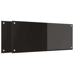 VidaXL Przód kuchenny 2 pcs Czarny 100 x 40 cm szkło hartowane