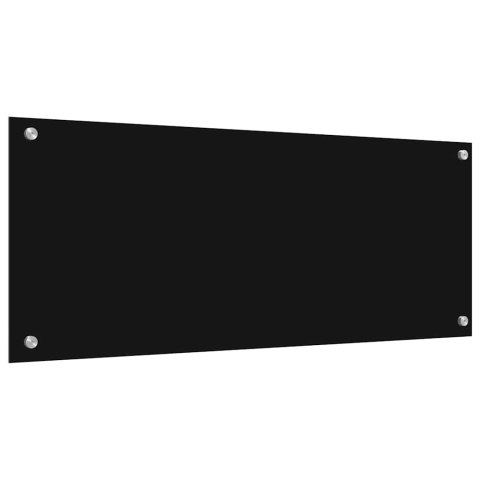 VidaXL Przód kuchenny 2 pcs Czarny 100 x 40 cm szkło hartowane