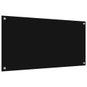 PRZÓD KUCHENNY 2 SZT CZARNY 100X50CM SZKŁO HARTOWANE