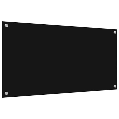 PRZÓD KUCHENNY 2 SZT CZARNY 100X50CM SZKŁO HARTOWANE