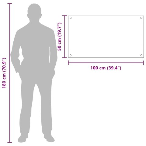 PRZÓD KUCHENNY 2 SZT CZARNY 100X50CM SZKŁO HARTOWANE