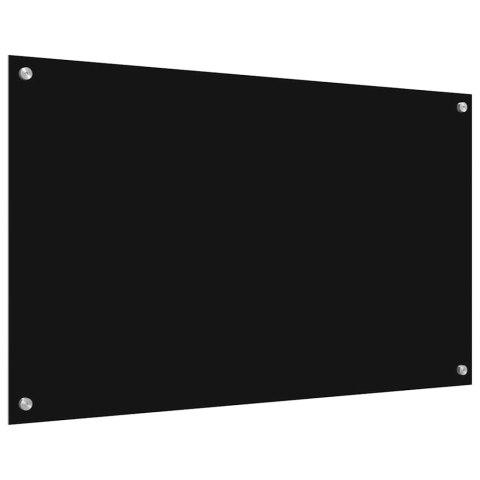 PRZÓD KUCHENNY 2 SZT CZARNY 100X60CM SZKŁO HARTOWANE