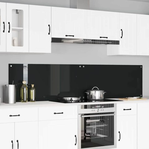 PRZÓD KUCHENNY 2 SZT CZARNY 110X50CM SZKŁO HARTOWANE