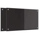 PRZÓD KUCHENNY 2 SZT CZARNY 70X40CM SZKŁO HARTOWANE