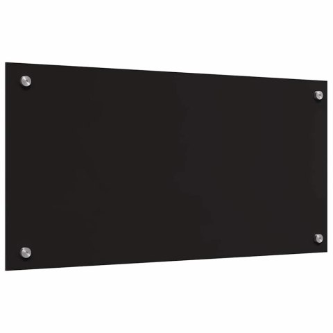 PRZÓD KUCHENNY 2 SZT CZARNY 80X40CM SZKŁO HARTOWANE