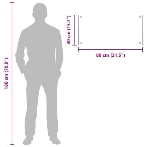 PRZÓD KUCHENNY 2 SZT CZARNY 80X40CM SZKŁO HARTOWANE